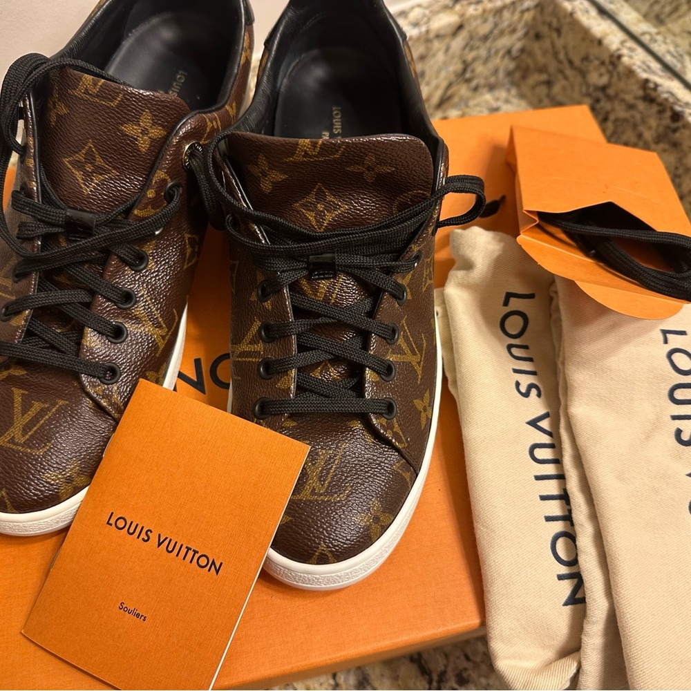 Louis Vuitton Brown Monogram Sneakers - Picture 8 of 10
